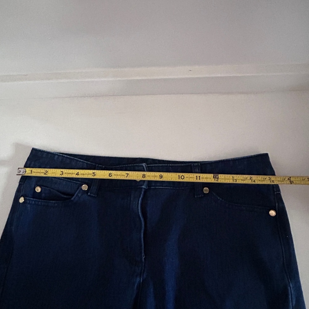 JMcLAUGHLIN Dark Denim Jeans Solid Stretch Comfy Lexi Pocket Button Size 8 - Picture 7 of 10